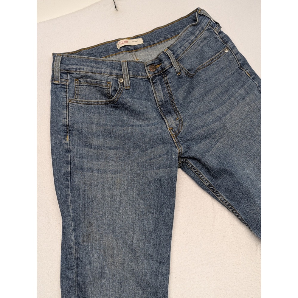 Levi Strauss Signature Mens Straight Fit Jeans Medium Wash Blue 32x32